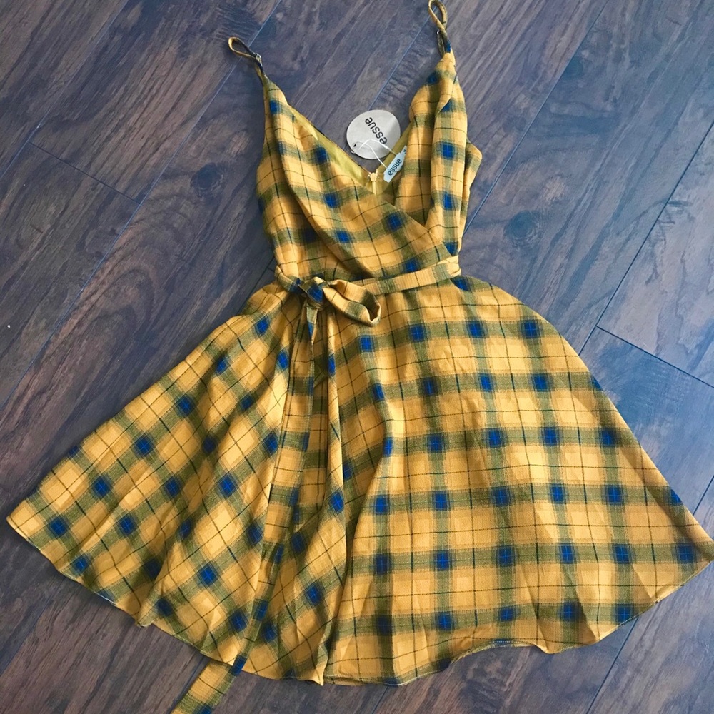 Essue Fall mustard stripe Dress 🍂🍁